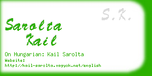 sarolta kail business card